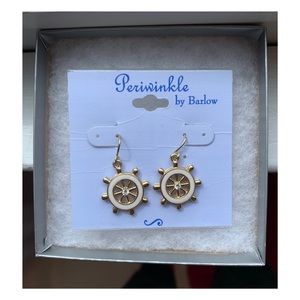 *2/$22* ! NEW Periwinkle Anchor Wheel Earrings